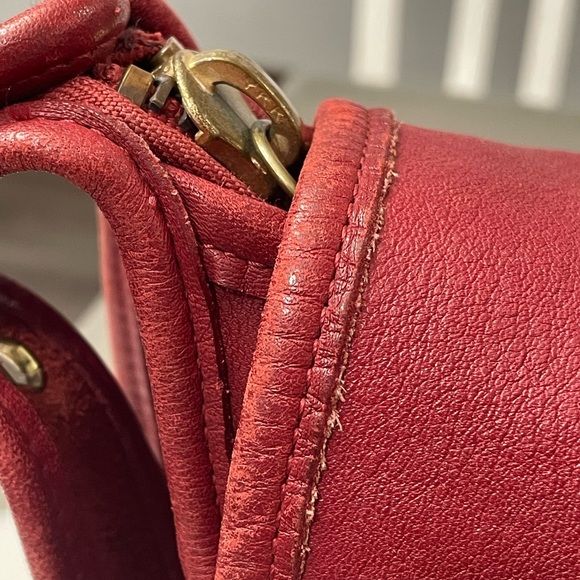 Vintage Coach Patricia’s Legacy Red Leather  Crossbody Flap Bag - Picture 2 of 16
